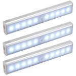 Galozzoit - lot de 3 lampes 10 led, sans fil, rechargeable par usb, aimanté, détecteur de mouvement, ... Galozzoit - lot de 3 lampes 10 led, sans fil, rechargeable par usb, aimanté, détecteur de mouvement, ...