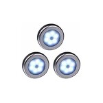 Yzmrbdqc - lot de 3 lampes  dtecteur de mouvement pour l'intrieur,  coller, fonctionnement  piles, ...