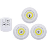 Lot de 3 lampes led tactiles sans fil avec t�l�commande et luminosit� r�glable pour cuisine, salon, placards ...