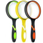 Lot de 3 loupes grossissantes 10x pour la lecture des enfants, loupe portable antid�rapante, grandes ...