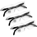 Lot de 3 lunettes loupe grossissante 3x, 5x, 8x, anti lumi�re bleue, mains libres, montage sur t�te, ...
