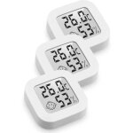 Lot de 3 mini thermom�tres hygrom�tres num�riques d?int�rieur, indicateur de temp�rature et humidit�, ...