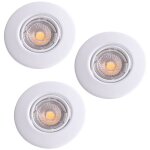 Eglo - lot de 3 spots encastrables led, plafonniers, spots, mobiles tween light 78704