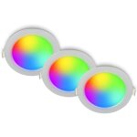 Lot de 3 spots encastrables led spots encastrables rgb cct dimmable t l commande