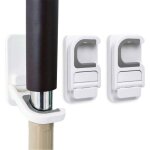 Lot de 3 supports pour balai et serpill�re auto - adh�sifs sans per�age - super antid�rapant - support ...