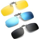 Lot de 3 verres polarisés à clip pour lunettes de soleil avec protection uv Lot de 3 verres polarisés à clip pour lunettes de soleil avec protection uv