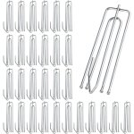 Lot de 30 crochets de rideau en acier inoxydable avec 4 dents - crochets en m�tal pour rideau de douche, ...