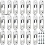 Lot de 30 crochets � trou de serrure unique pour accrocher des cadres photo, plaque de suspension en ...