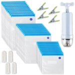Lot de 35 sacs de conservation sous vide réutilisables pour aliments, 3 tailles avec 1 pompe à main, ... Lot de 35 sacs de conservation sous vide réutilisables pour aliments, 3 tailles avec 1 pompe à main, ...