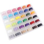 Lot de 36 fils de canette pour machine à coudre avec boîte de rangement, ensemble de bobines pré - enroulées ... Lot de 36 fils de canette pour machine à coudre avec boîte de rangement, ensemble de bobines pré - enroulées ...