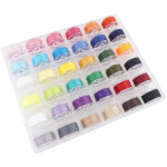 Lot de 36 fils de canette pour machine � coudre avec bo�te de rangement, ensemble de bobines pr� - enroul�es ...