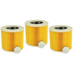 Lot de 3x filtres  cartouche compatible avec krcher nt 38 / 1 classic aspirateur  sec ou humide - ...