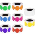 Lot de 4 000 autocollants ronds color�s, 8 rouleaux, �tiquettes de codage rondes, amovibles, pour l'organisati ...
