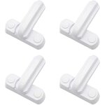 Lot de 4 ou 8 poign�es de porte reelva - ch�ssis + vis de montage - en pvc et upvc (polychlorure de vinyle ...