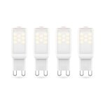 Xanlite - lot de 4 ampoules smd led capsules, culot g9, 200 lumens, conso. 2, 2w q. 20w, blanc chaud ...