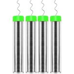 Lot de 4 bobines de soudure de 0, 8 mm, noyau de colophane sans plomb, soudure, flux, soudure pour la ...