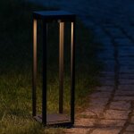 Lot de 4 bornes solaires marina avec dtecteur de mouvements h50cm