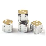 Lot de 4 bouchons de valve de pneu en m�tal argent. .