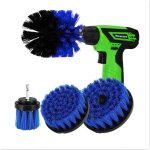 Lot de 4 brosses pour perceuse �lectrique - kit de nettoyage pour voiture, salle de bain, piscine, carrelage, ...