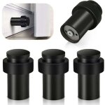 Lot de 4 but�es de porte en acier inoxydable avec protection murale et amortisseur sonore