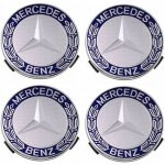 Lot de 4 cache - moyeux compatibles avec mercedes benz 75 mm - bleu - gabrielle Lot de 4 cache - moyeux compatibles avec mercedes benz 75 mm - bleu - gabrielle