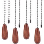 Lot de 4 chaînes de traction pour ventilateur de plafond en bois de noyer avec chaînes à billes en fer ... Lot de 4 chaînes de traction pour ventilateur de plafond en bois de noyer avec chaînes à billes en fer ...