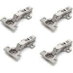 Lot de 4 charni�res pour porte de placard, porte meuble, angle pli�, fermeture lente, pas de fente n�cessaire, ...