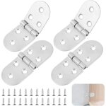 Lot de 4 charni�res rondes pliables � 180 � en acier inoxydable pour table pliante, armoire, armoire ...