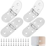 Lot de 4 charni�res rondes pliables � 180 � en acier inoxydable pour table pliante, armoire, armoire ...