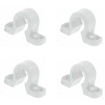 Lot de 4 colliers simples pour tringle d'espagnolette ? syst�me de fermeture pour volet battant ? blanc ...