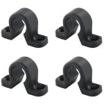 Lot de 4 colliers simples pour tringle d?espagnolette ? syst�me de fermeture pour volet battant ? noir ...