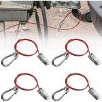 Lot de 4 cordes de traction avec t�te de fourche, 1 m de c�ble de remorque, c�ble de traction de voiture ...