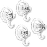 Lot de 4 crocs � ventouse avec crocs pour salle de bain, cuisine, fen�tre, verre (crocs transparents ...