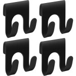 Lot de 4 crochets de douche noirs, support de rasoir pour douche, �tag�re en m�tal, crochets de support ...