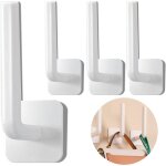 Lot de 4 crochets muraux multi - usages pour suspendre des manteaux, crochets auto - adhsifs pour chambre ...