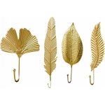 Lot de 4 crochets muraux vintage, patères en métal vintage, sans perçage, crochets en forme de feuille ... Lot de 4 crochets muraux vintage, patères en métal vintage, sans perçage, crochets en forme de feuille ...