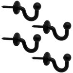 Lot de 4 crochets rideaux embrasses de 64mm en m�tal noir retenue de rideaux muraux embrasse � rideau ...