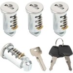 Lot de 4 cylindres de serrure pour syst�me de porte - bagages de voiture, compatible avec les racks thule, ...