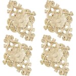 Lot de 4 d�corations en bois sculpt� pour meubles, mur, armoire, porte, d�coration, bricolage