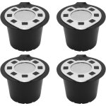 Lot de 4 dosettes de caf� rechargeables - passe au lave - vaisselle - avec couvercle en acier inoxydable ...