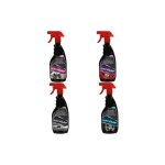 Lot de 4 produits d'entretien pour voiture (cuir, plastique, jantes, insectes) - dunlop