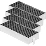 Lot de 4 filtres � charbon actif : pour hottes aspirantes siemens hz9vrcr0 17004796, bosch hez9vrcr0 ...