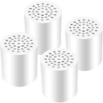 Lot de 4 filtres de douche universels � 20 �tapes - purificateur d'eau dure - �limine le chlore, les ...