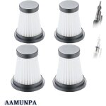 Lot de 4 filtres hepa de rechange pour aspirateur sans fil pour moosoo k12 k12 pro k13, pour genius invictus ...