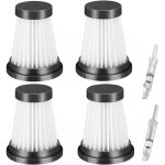 Lot de 4 filtres hepa de rechange pour aspirateur sans fil pour moosoo k12 k12 pro k13, pour genius invictus ...