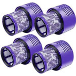Lot de 4 filtres v10 pour aspirateur dyson, lot de 4 filtres de rechange pour aspirateur dyson v10, v10 ...