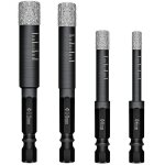 Lot de 4 forets m�ches diamant pour carrelage c�ramique gr�s c�rame tuiles verre pierre. m�ches diamant�es ...