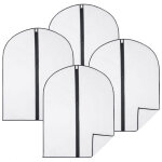 Lot de 4 housses pour v�tements � suspendre avec zip - 60 x 80 cm - opaque - vivezen