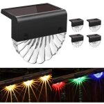 Lot de 4 lampes solaires d'extérieur étanches pour clôtures de terrasse, escaliers, poteaux d'allée, ... Lot de 4 lampes solaires d'extérieur étanches pour clôtures de terrasse, escaliers, poteaux d'allée, ...