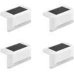 Lot de 4 lampes solaires � led pour escalier - pour jardin en plein air - cl�ture murale - pelouse - ...